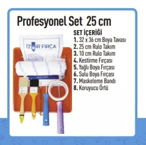 Profesyonel Boyacı Set 25 cm