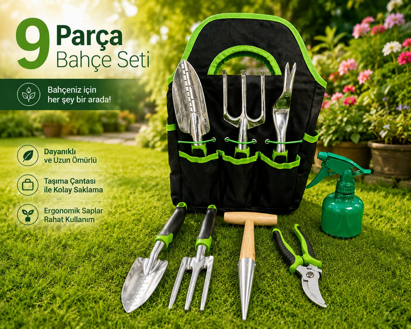 9 Parça Bahçe Seti